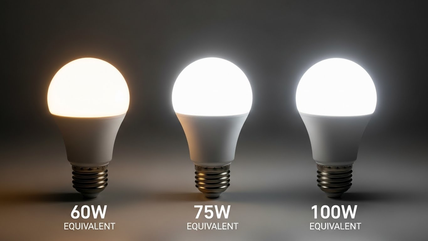 60W vs 75W vs 100W Equivalent LED Bulbs: What to Buy (Real Lumens + Room Size Guide)